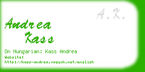 andrea kass business card